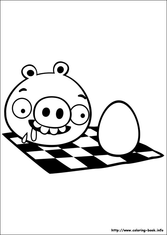 Plansa de colorat cu Angry Birds 144 51